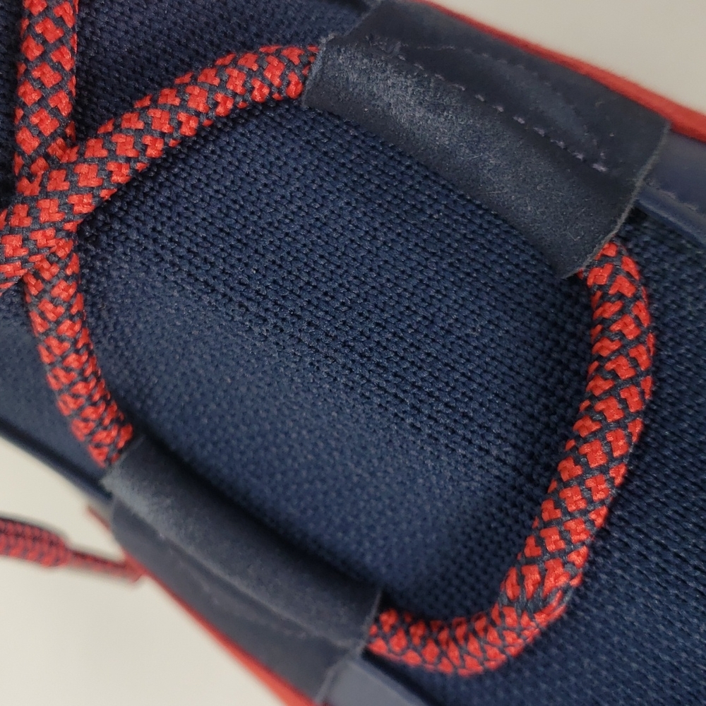 FITFLOP GLACE KNIT LEATHER MIDNIGHT NAVY RED LACE UP ANKLE BOOTS WOMEN'S 10 - Picture 8 of 15